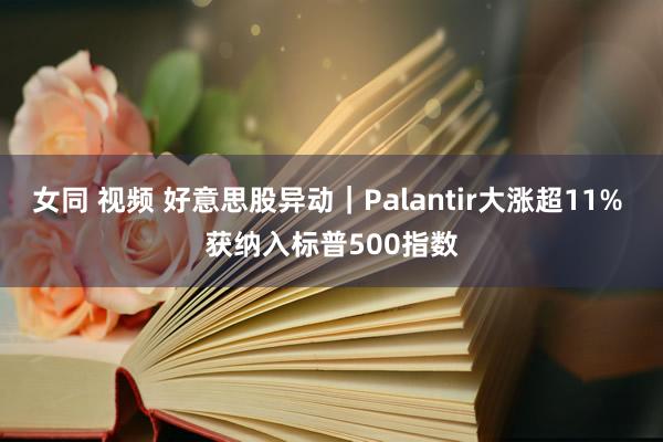 女同 视频 好意思股异动｜Palantir大涨超11% 获纳入标普500指数