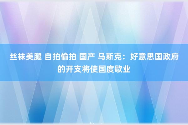 丝袜美腿 自拍偷拍 国产 马斯克：好意思国政府的开支将使国度歇业