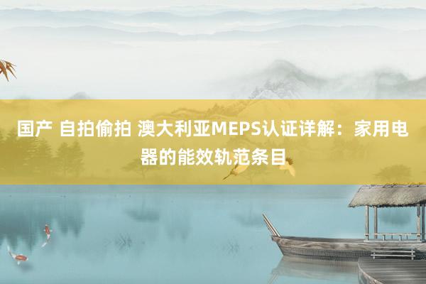 国产 自拍偷拍 澳大利亚MEPS认证详解：家用电器的能效轨范条目