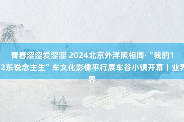 青春涩涩爱涩涩 2024北京外洋照相周·“我的1/2东说念主生”车文化影像平行展车谷小镇开幕丨业界