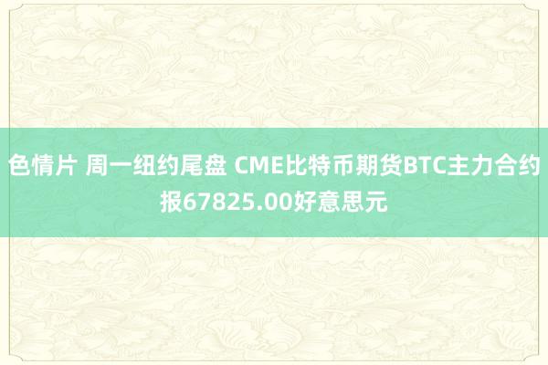 色情片 周一纽约尾盘 CME比特币期货BTC主力合约报67825.00好意思元