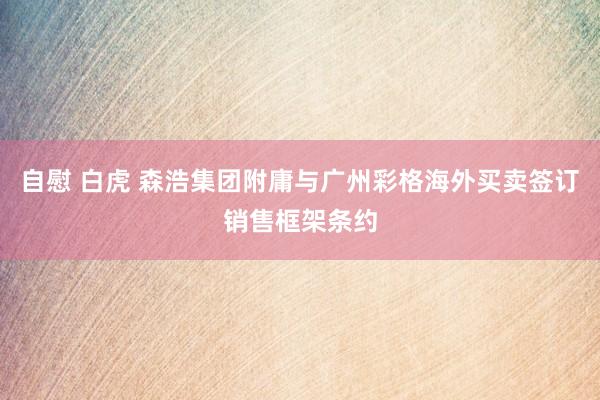 自慰 白虎 森浩集团附庸与广州彩格海外买卖签订销售框架条约