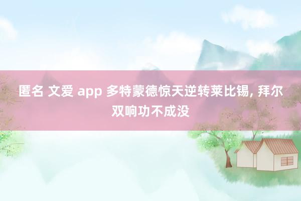 匿名 文爱 app 多特蒙德惊天逆转莱比锡， 拜尔双响功不成没