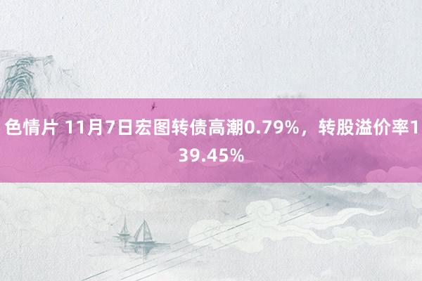 色情片 11月7日宏图转债高潮0.79%，转股溢价率139.45%