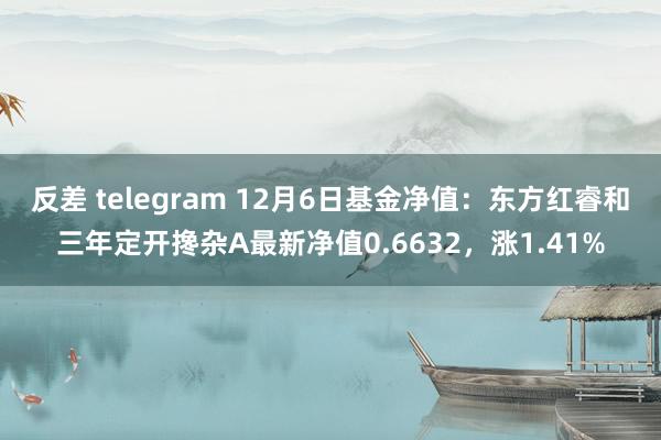 反差 telegram 12月6日基金净值：东方红睿和三年定开搀杂A最新净值0.6632，涨1.41%