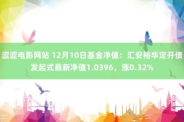 涩涩电影网站 12月10日基金净值：汇安裕华定开债发起式最新净值1.0396，涨0.32%