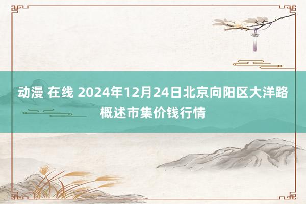 动漫 在线 2024年12月24日北京向阳区大洋路概述市集价钱行情