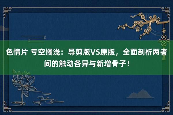 色情片 亏空搁浅：导剪版VS原版，全面剖析两者间的触动各异与新增骨子！