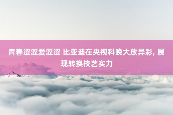 青春涩涩爱涩涩 比亚迪在央视科晚大放异彩， 展现转换技艺实力